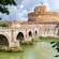 The Castel Sant Angelo next to Ponte Sant Angelo in Rome, Italy